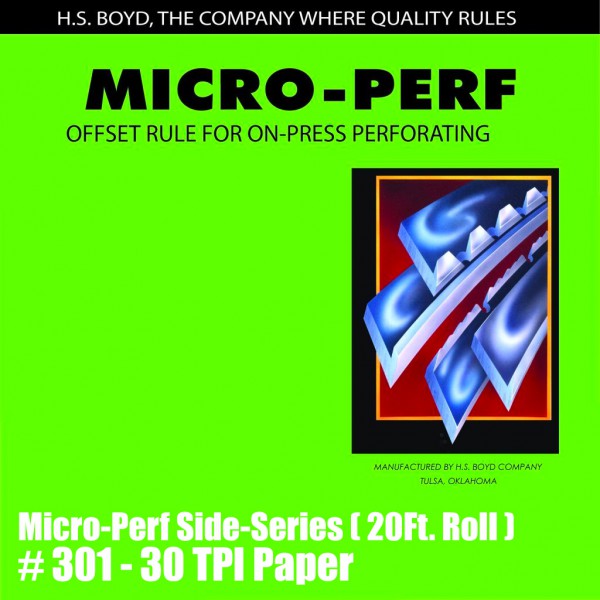Burnishine Products. Micro-Perf 300 Side-Series 30 TPI Paper